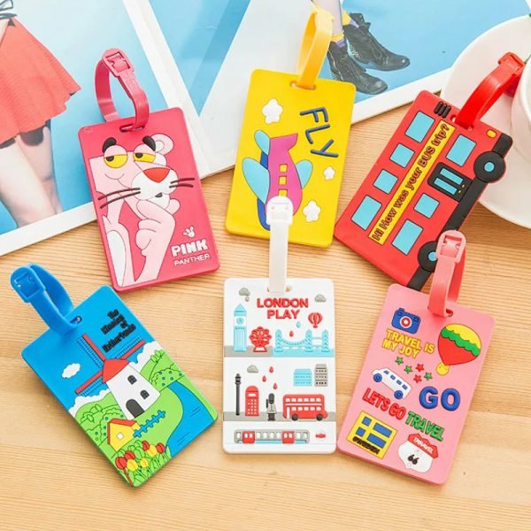 3D name logo Travel Soft Silicone Rubber Pvc Airplane Luggage Tag-2