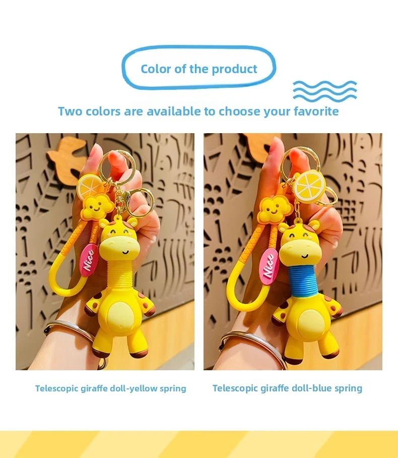 giraffe design luxury bicycle keychain new arrival backpack charm