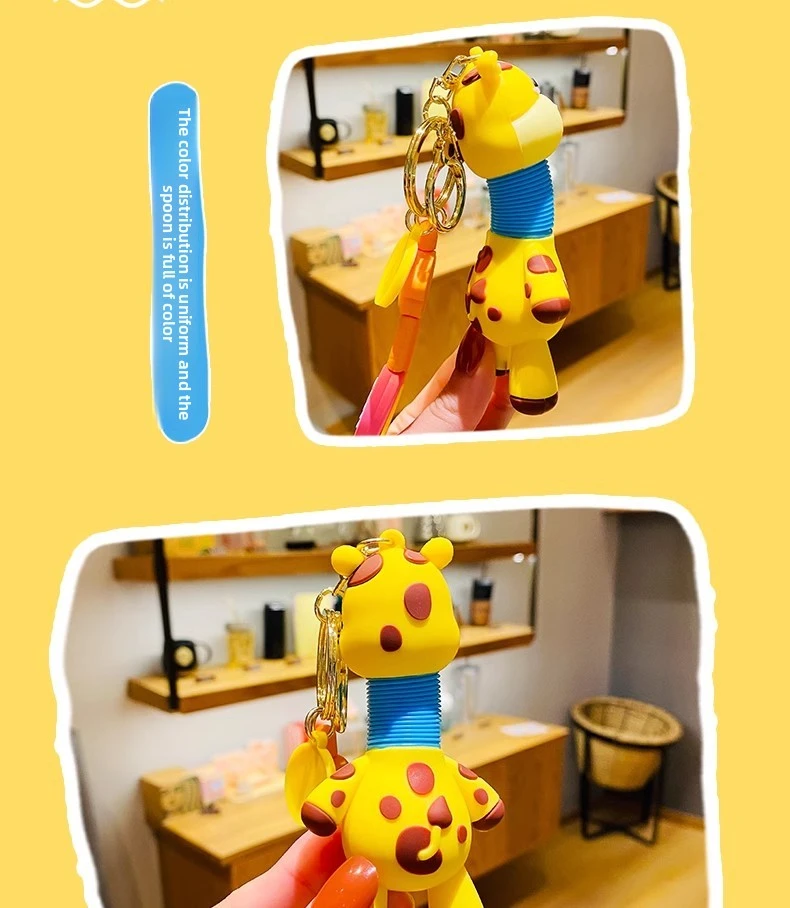 giraffe design luxury bicycle keychain new arrival backpack charm