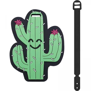 Cactus Luggage Tag Set Green Suitcase Accessories
