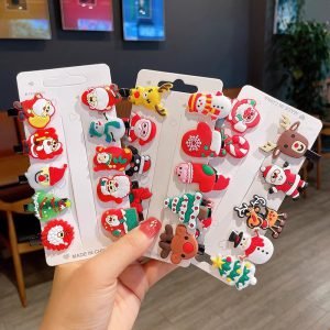 Festive Silicone Hair Clips & Headbands for Preschoolers - Classroom Sharing Gifts-1