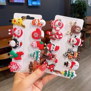 Festive Silicone Hair Clips & Headbands for Preschoolers - Classroom Sharing Gifts-2
