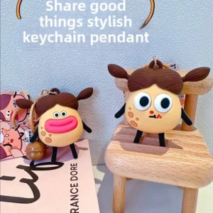 creative tudou jun sausage mouth keyring for stress relief