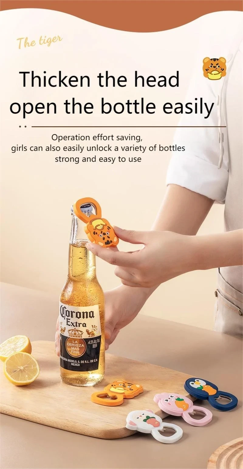 magnetic bottle opener cute cartoon fridge magnet