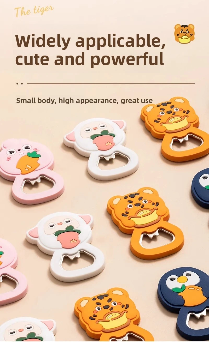 magnetic bottle opener cute cartoon fridge magnet