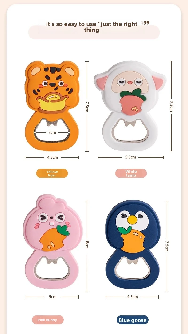 magnetic bottle opener cute cartoon fridge magnet