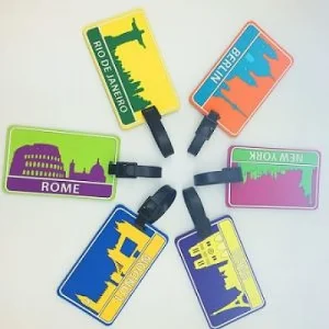PVC Travel Luggage Bag Tag Plastic Suitcase Baggage Office Name Address ID Label-2