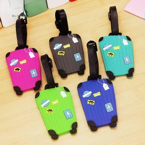 Pack Silicone Luggage Tags Travel Tags for Suitcase Travel ID Bag Tag for Baggage Bags-2