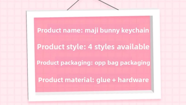 latest moji rabbit silicone keychain as keychains or bag hangers