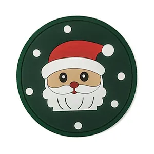 Round Christmas Tree Snowflake Shape Cup Mat Home Cup Coaster