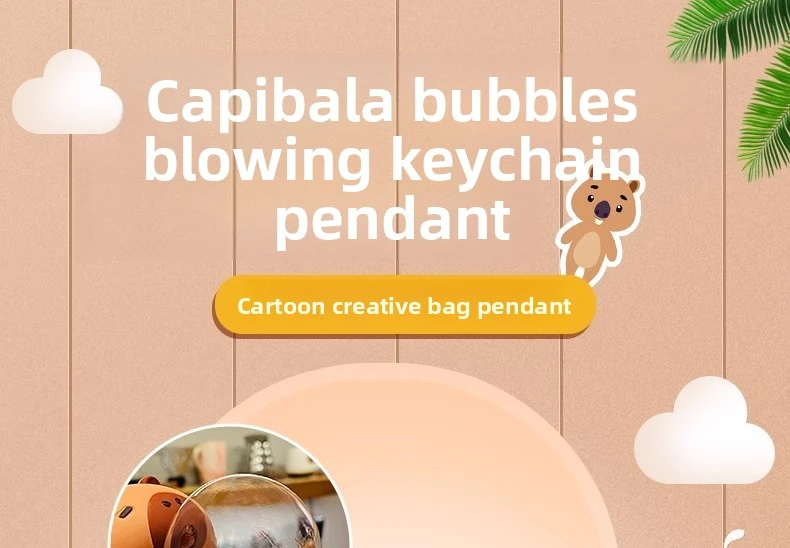 girls' favorite:soft pvc keychain as stress relief bubble blowing backpack accessory