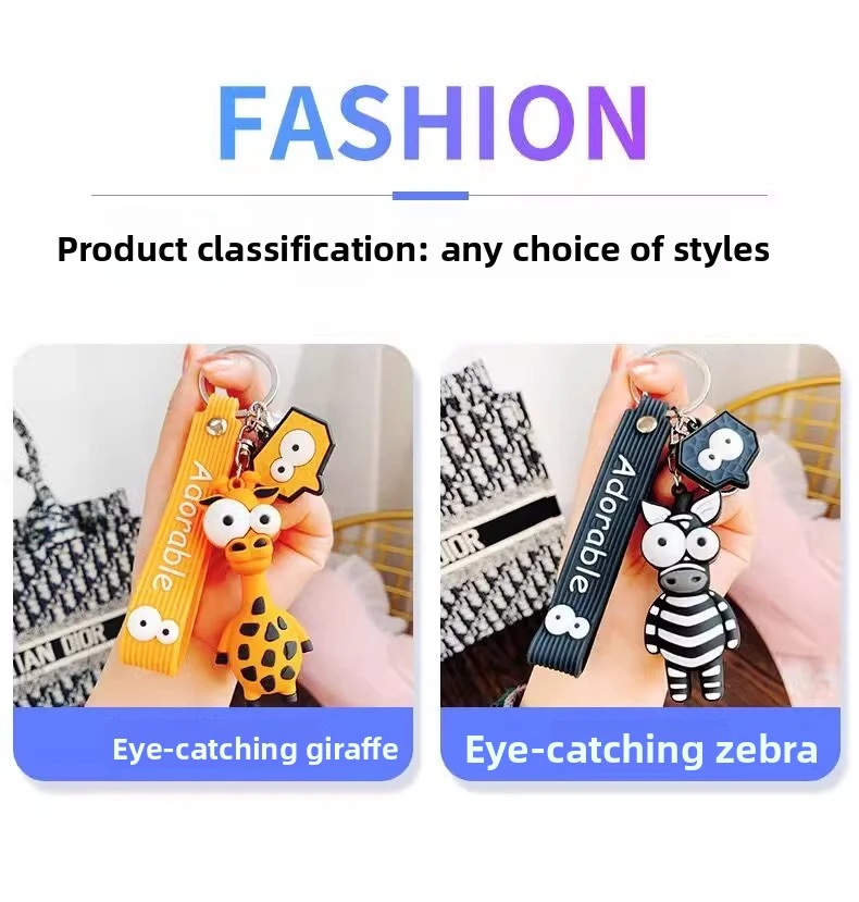 lucky charm animal keychains: adorable car key & schoolbag hangings
