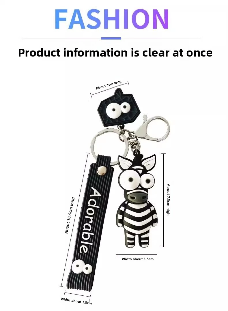 lucky charm animal keychains: adorable car key & schoolbag hangings