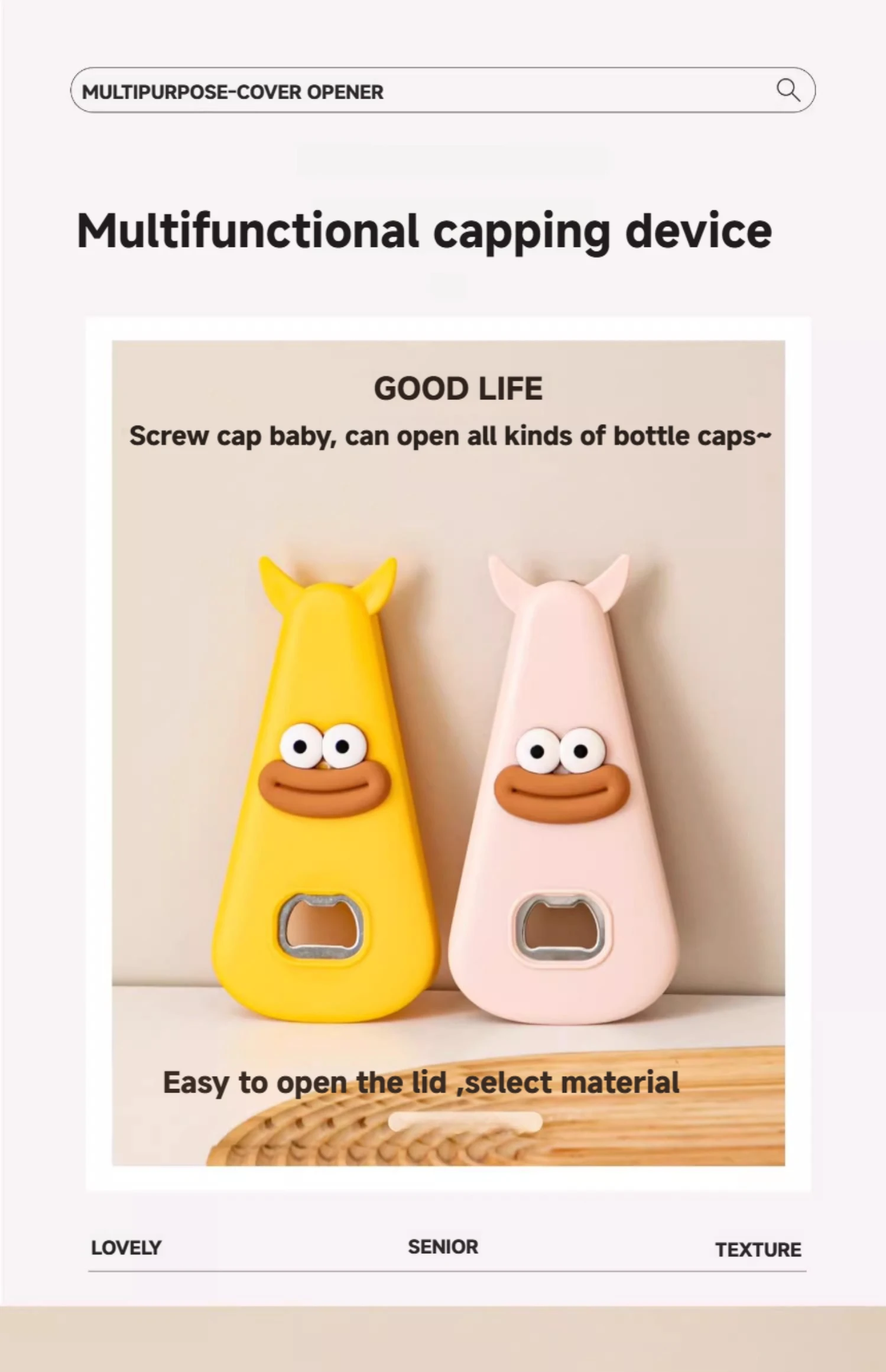 fun cartoon design fridge magnet beer bottle opener