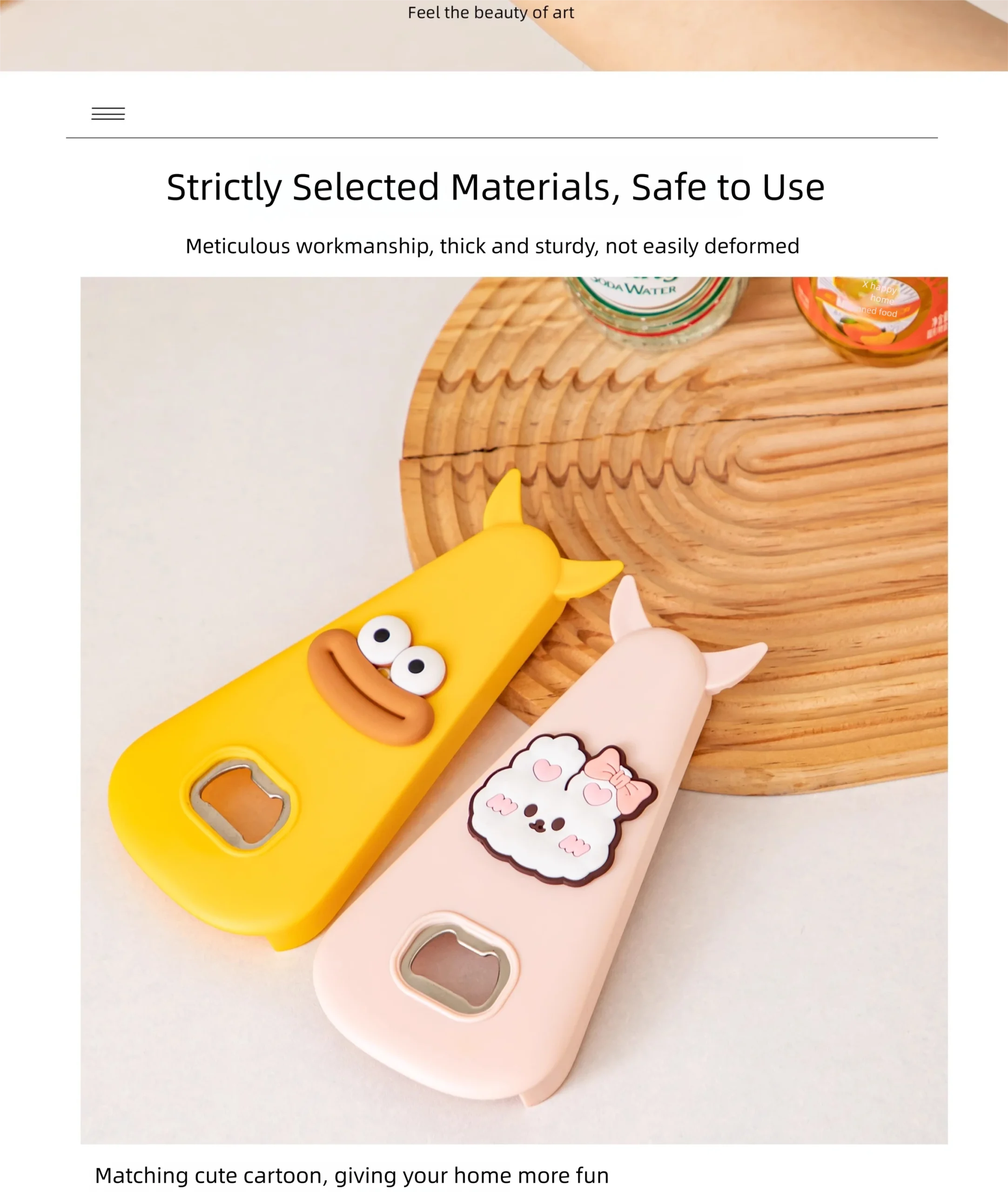 fun cartoon design fridge magnet beer bottle opener