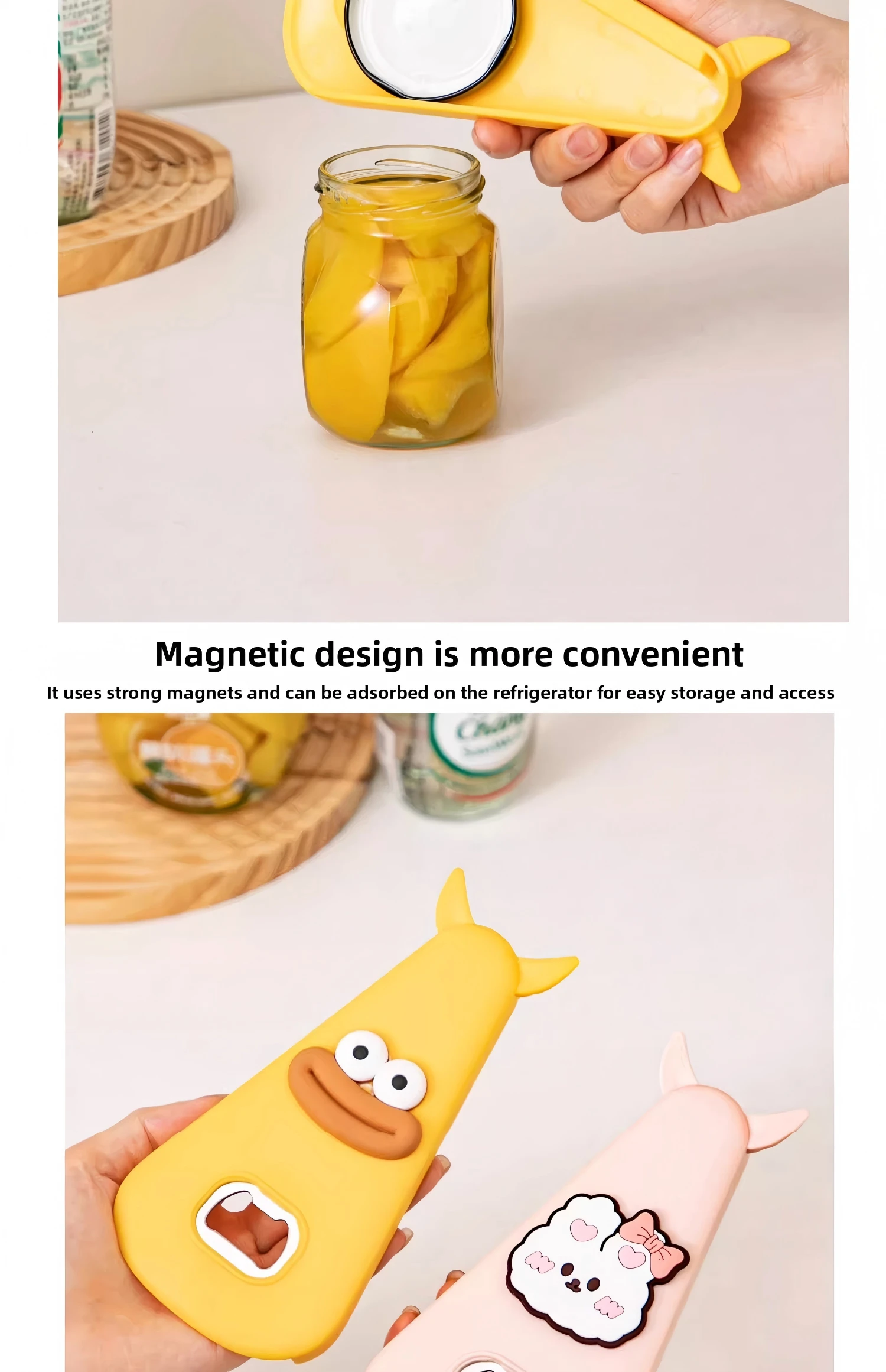 fun cartoon design fridge magnet beer bottle opener