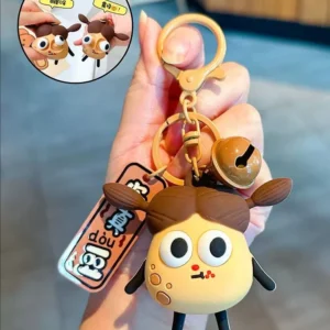 creative tudou jun sausage mouth keyring for stress relief