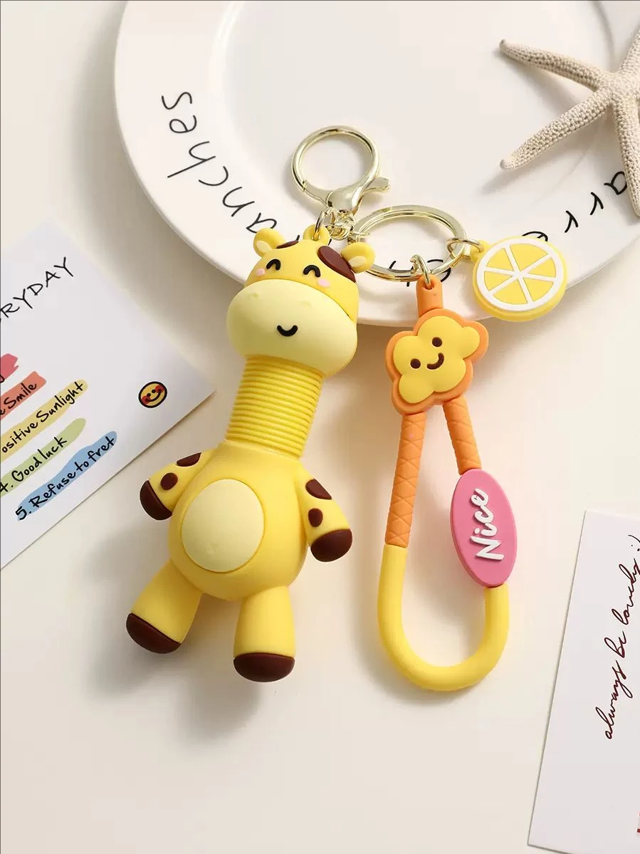 giraffe design luxury bicycle keychain new arrival backpack charm