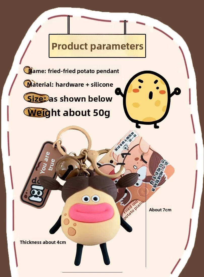creative tudou jun sausage mouth keyring for stress relief