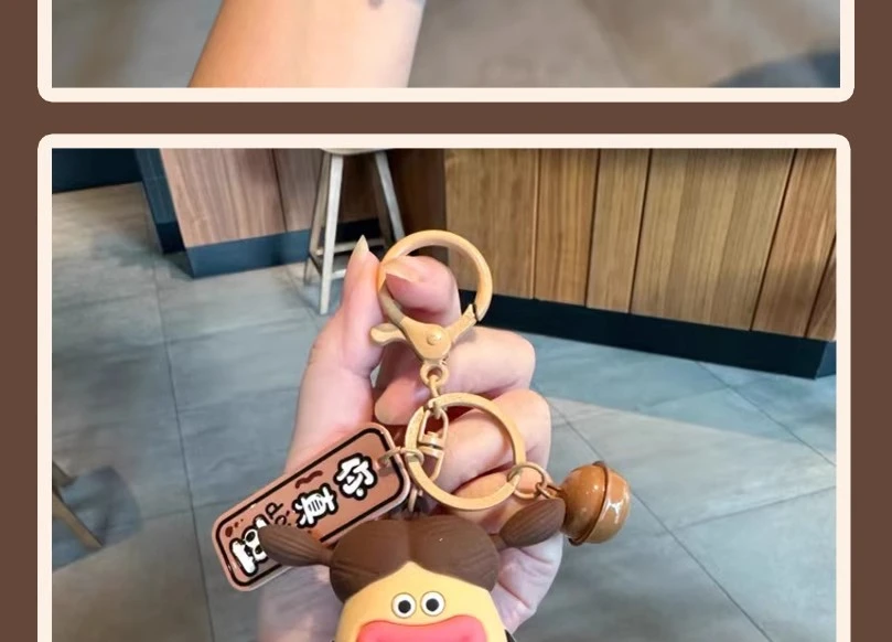 creative tudou jun sausage mouth keyring for stress relief