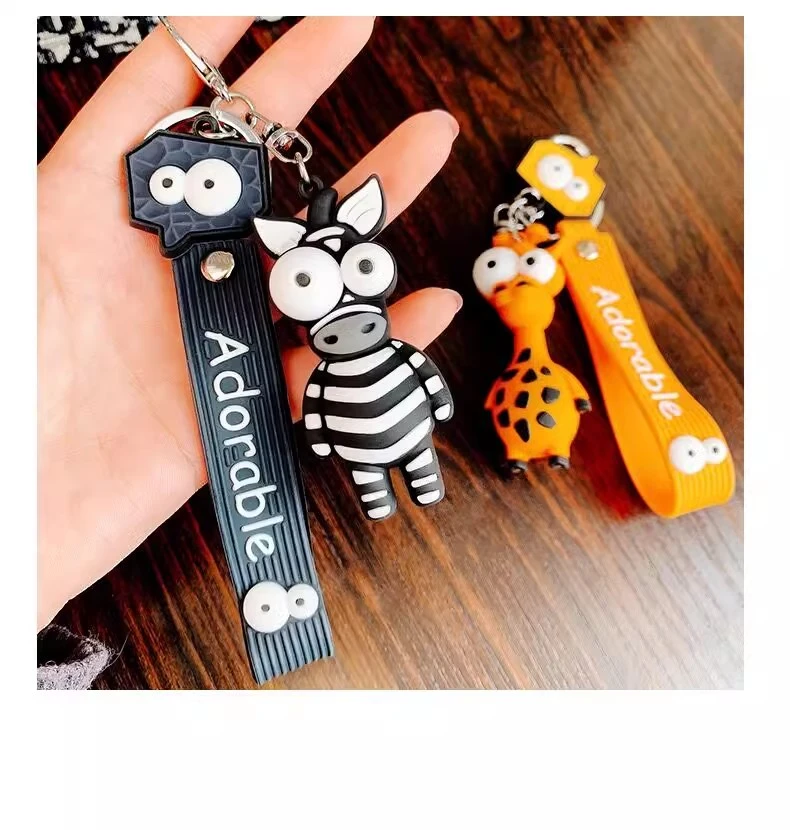 lucky charm animal keychains: adorable car key & schoolbag hangings