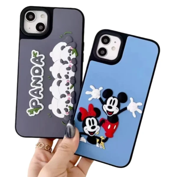 trendy 3d cartoon adorned phone protectors for iphone