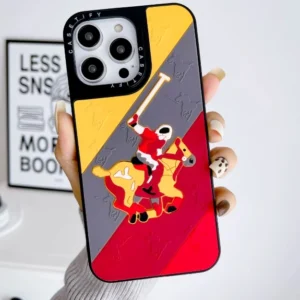 shock resistant 3d silicone phone case with lifelike polo scenes