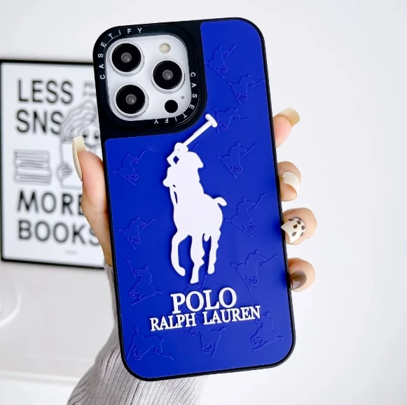 shock resistant 3d silicone phone case with lifelike polo scenes