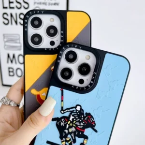 shock resistant 3d silicone phone case with lifelike polo scenes