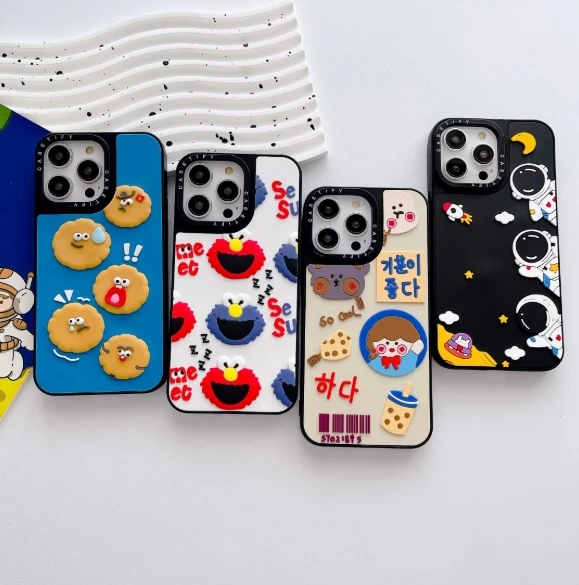 luxury 3d spaceman shockproof phone case for iphone protective retail gem