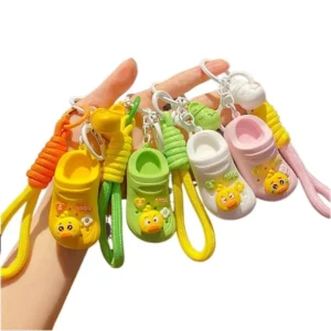 cute summer colorful shoes 3d beach hole shoes key rings