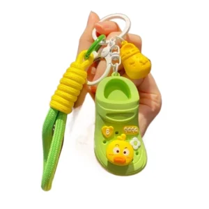 cute summer colorful shoes 3d beach hole shoes key rings