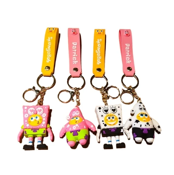 keychains car bag keyring gift rubber custom figure silicone keychain