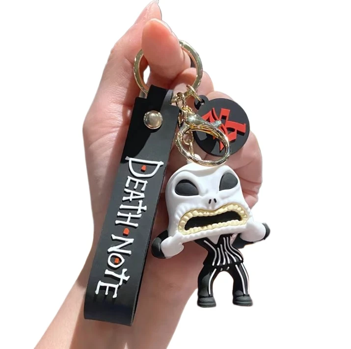 wholesale 3d pvc rubber jack and sally halloween keychains