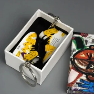 hot sale 3d mini shoe sneaker keychain shoes keyring 3d sneaker shoe keychains