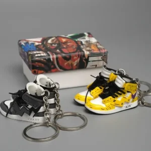 hot sale 3d mini shoe sneaker keychain shoes keyring 3d sneaker shoe keychains