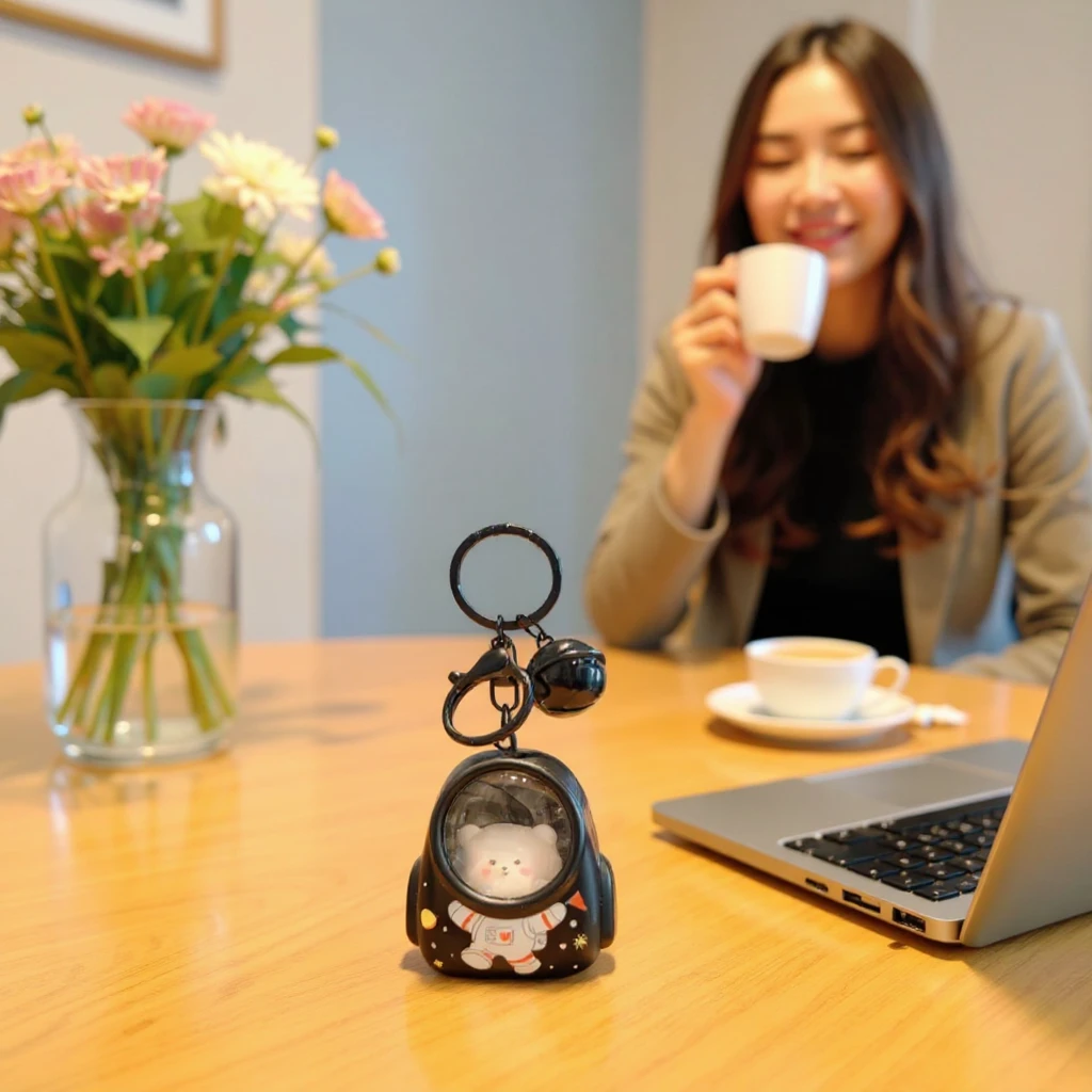 schoolbag keychain cute cartoon keychain bag pendant with light