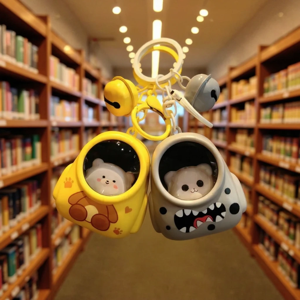 schoolbag keychain cute cartoon keychain bag pendant with light