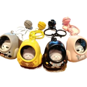 schoolbag keychain cute cartoon keychain bag pendant with light