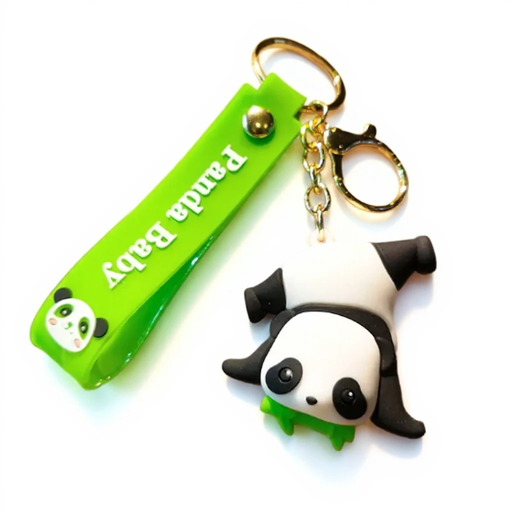 cute panda key chains as keychain charms and school bag pendants