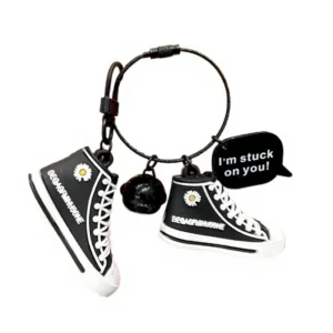 wholesale customized 3d pvc silicone rubber shoes keychains souvenirs gifts keychain accessories