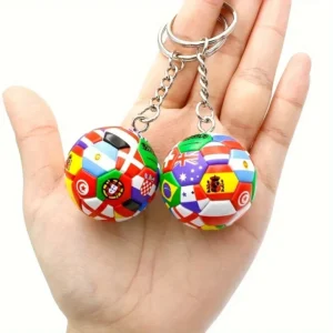 pvc soccer keychain mini football pendant keychain