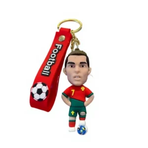 wholesale 3d uv printed football star cartoon keychains in soft pvc for personalized jersey & backpack gifts “football star cartoon keychains