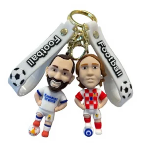 wholesale 3d uv printed football star cartoon keychains in soft pvc for personalized jersey & backpack gifts “football star cartoon keychains