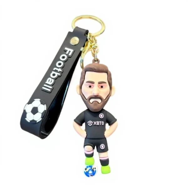wholesale 3d uv printed football star cartoon keychains in soft pvc for personalized jersey & backpack gifts “football star cartoon keychains