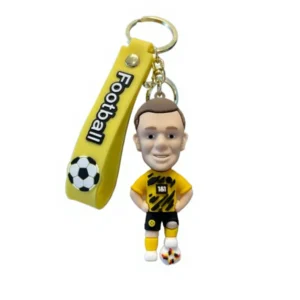 wholesale 3d uv printed football star cartoon keychains in soft pvc for personalized jersey & backpack gifts “football star cartoon keychains