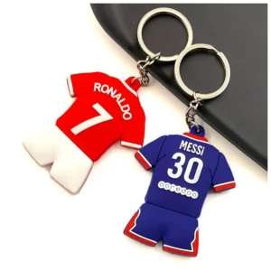 pvc football jersey keychain pvc ac milan paris pendant key rings