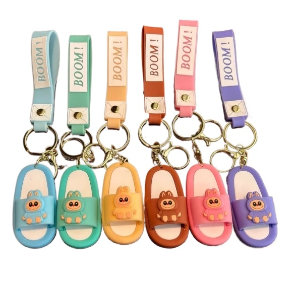factory outlet's creative labubu shoe keychain in 3d pvc rubber