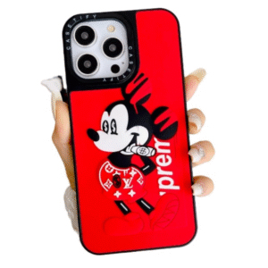 3d cartoon adorned silicone protective cover for iphone