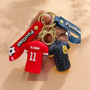 pvc football jersey keychain pvc ac milan paris pendant key rings #5